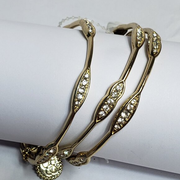 Jessica Simpson Jewelry - Jessica Simpson Gold bangle bracelets set of 3